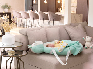 Tammy - Green mint Hippo portable baby nest